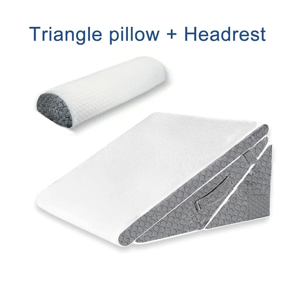 Wedge Pillow Set For Acid Reflux Snoring Back Knee Pain Adjustable Folding Triangle Pillow 7
