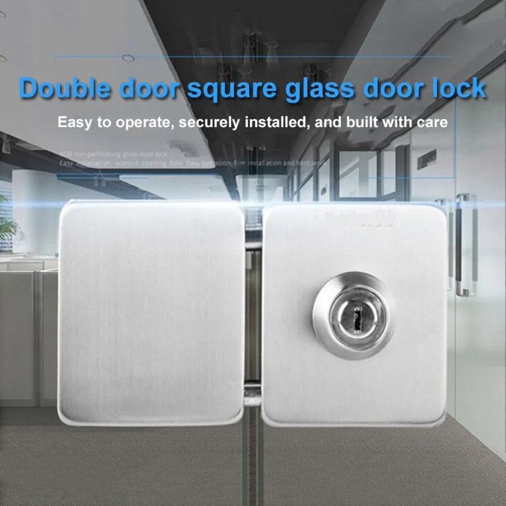 Stainless Steel Glass Door Lock For 10 To 12mm Doors With Double Side Access 0