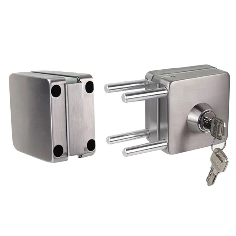 Stainless Steel Glass Door Lock For 10 To 12mm Doors With Double Side Access 2