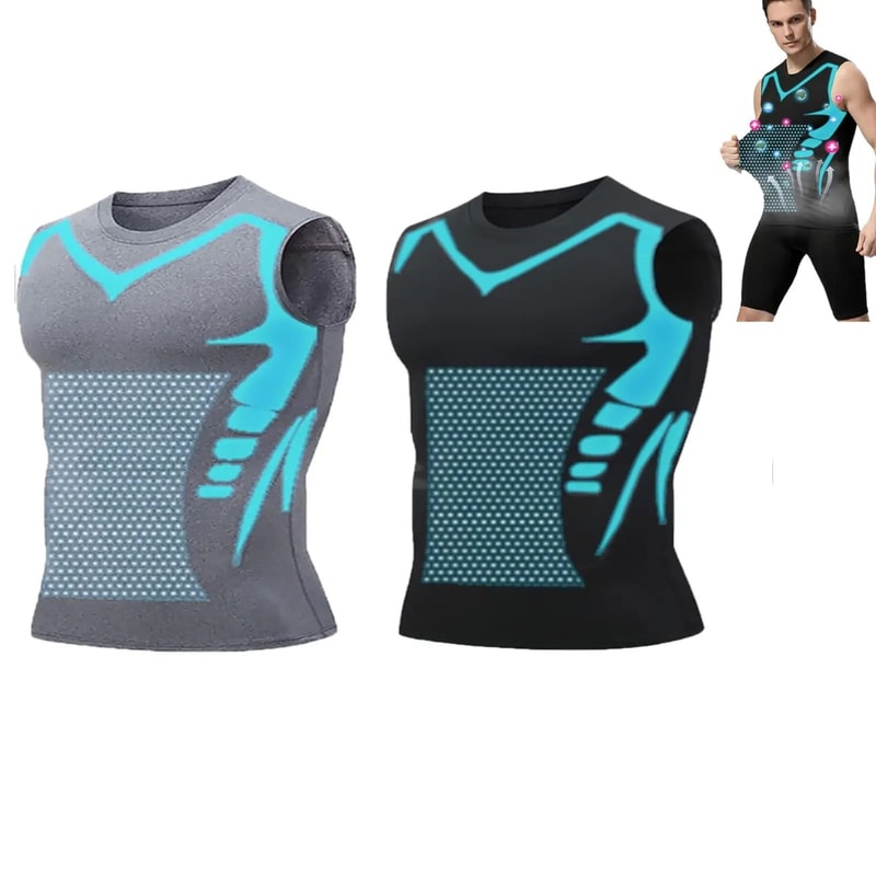 Summer Mens Compression Shaping Vest Sleeveless Body Shaper Tank Top 1