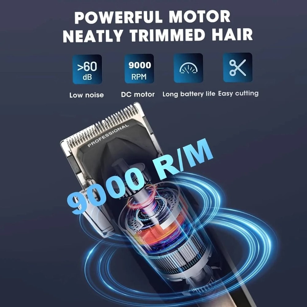 VGR Hair Trimmer Professional Clipper With Adjustable Blade And LED Display 1