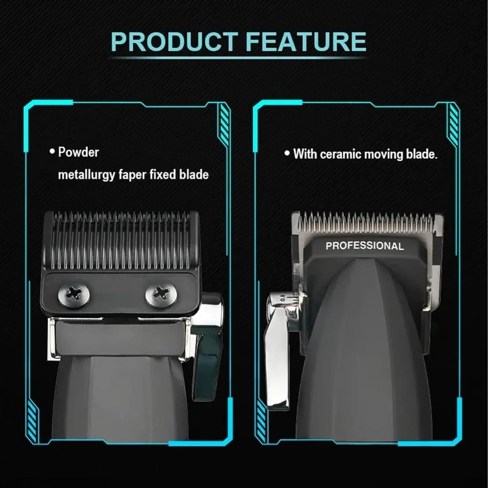 VGR Hair Trimmer Professional Clipper With Adjustable Blade And LED Display 4