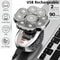 Mens Bald Head Electric Shaver 9 Blade Floating Rechargeable Trimmer With Beard Nose And Ear Attach 3