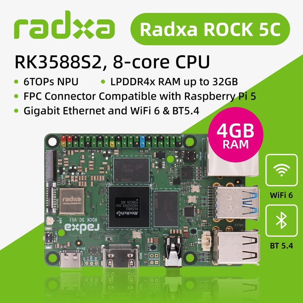 Radxa ROCK 5C Single Board Computer With RK3588S2 Or RK3582 Processor 9