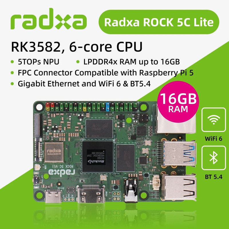 Radxa ROCK 5C Single Board Computer With RK3588S2 Or RK3582 Processor 7
