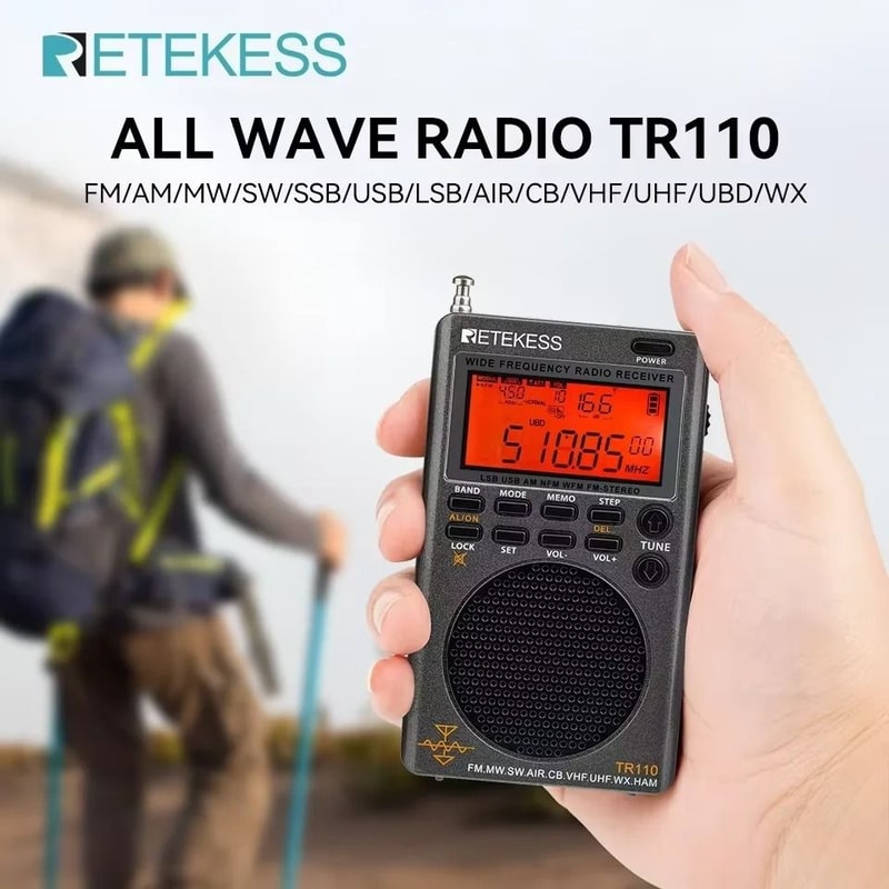 Retekess TR110 Portable Shortwave Radio With AM FM SSB And All Wave Band Receiver 0