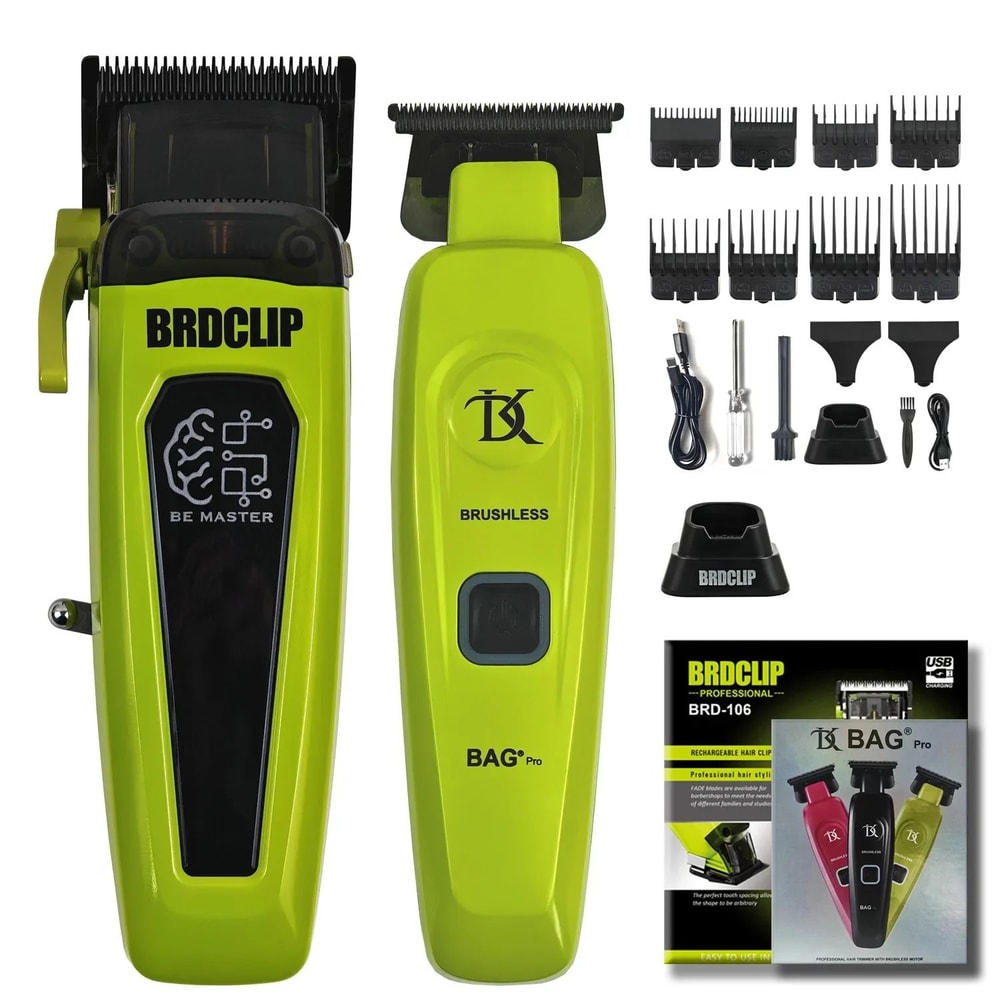 BRDCLIP Professional Hair Clipper Kit With Base Charger And DLC Blade For Men 2