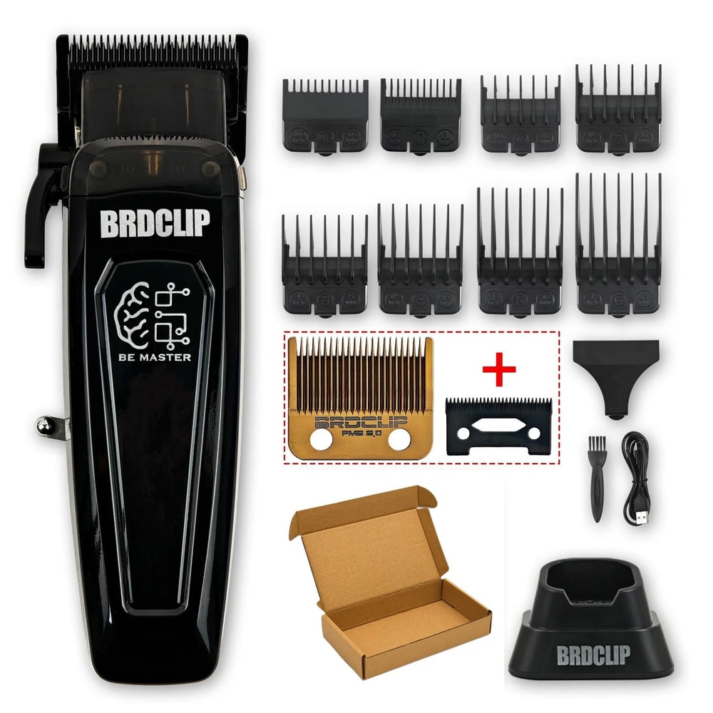 BRDCLIP Professional Hair Clipper Kit With Base Charger And DLC Blade For Men 10