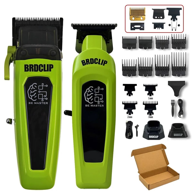 BRDCLIP Professional Hair Clipper Kit With Base Charger And DLC Blade For Men 4