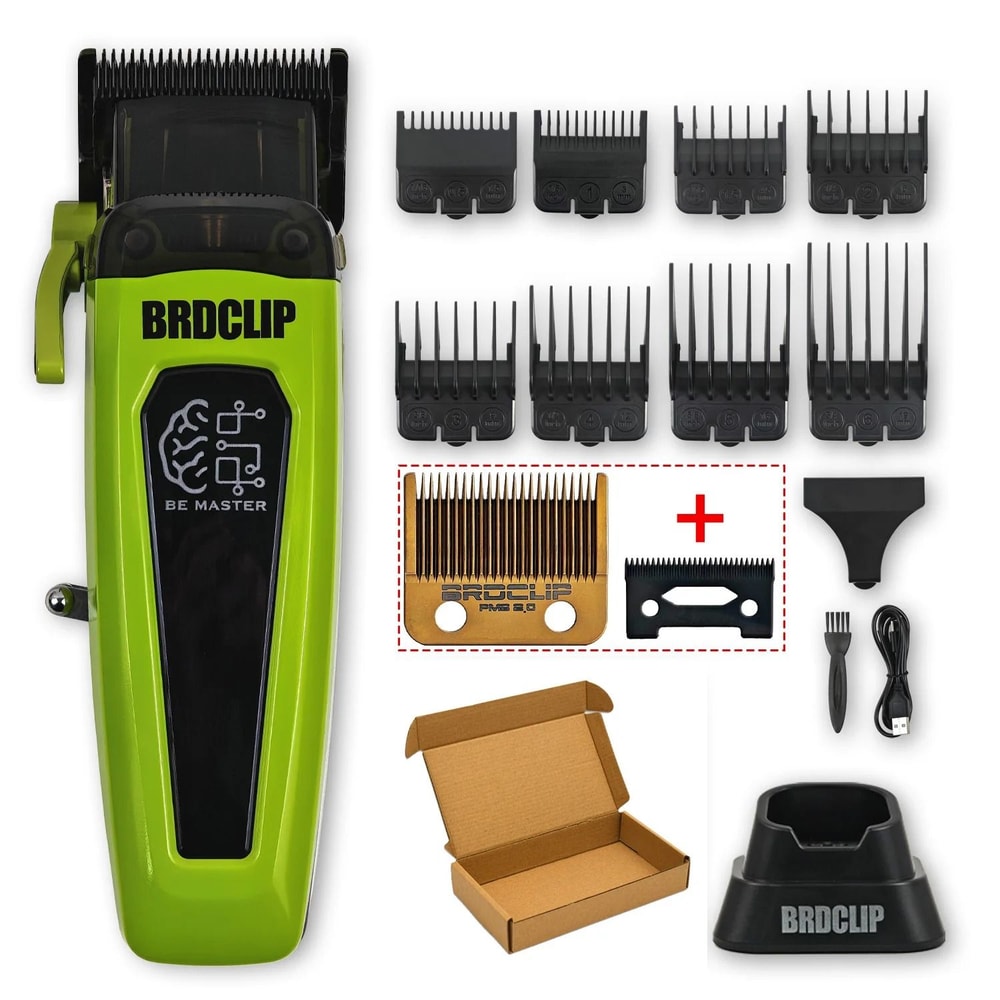 BRDCLIP Professional Hair Clipper Kit With Base Charger And DLC Blade For Men 12