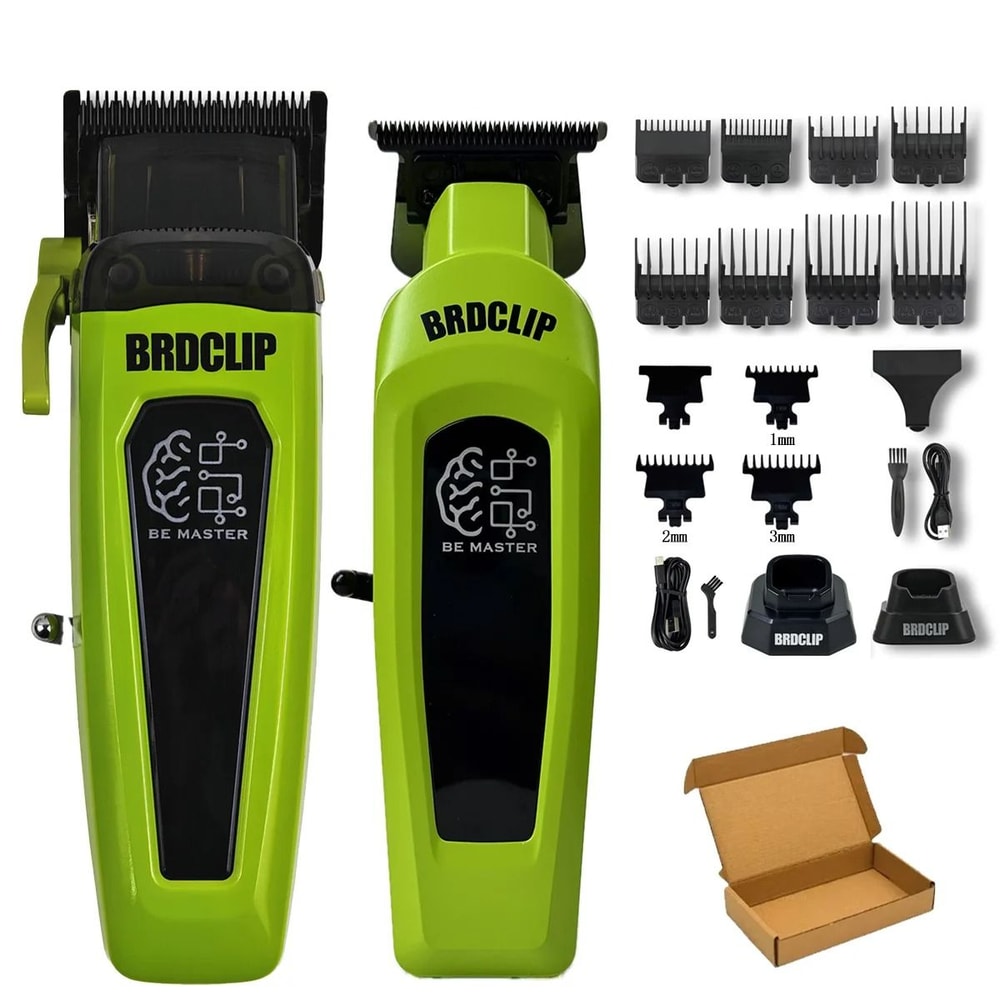 BRDCLIP Professional Hair Clipper Kit With Base Charger And DLC Blade For Men 14