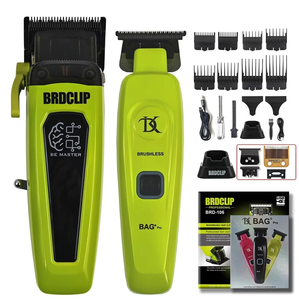 BRDCLIP Professional Hair Clipper Kit With Base Charger And DLC Blade For Men 16