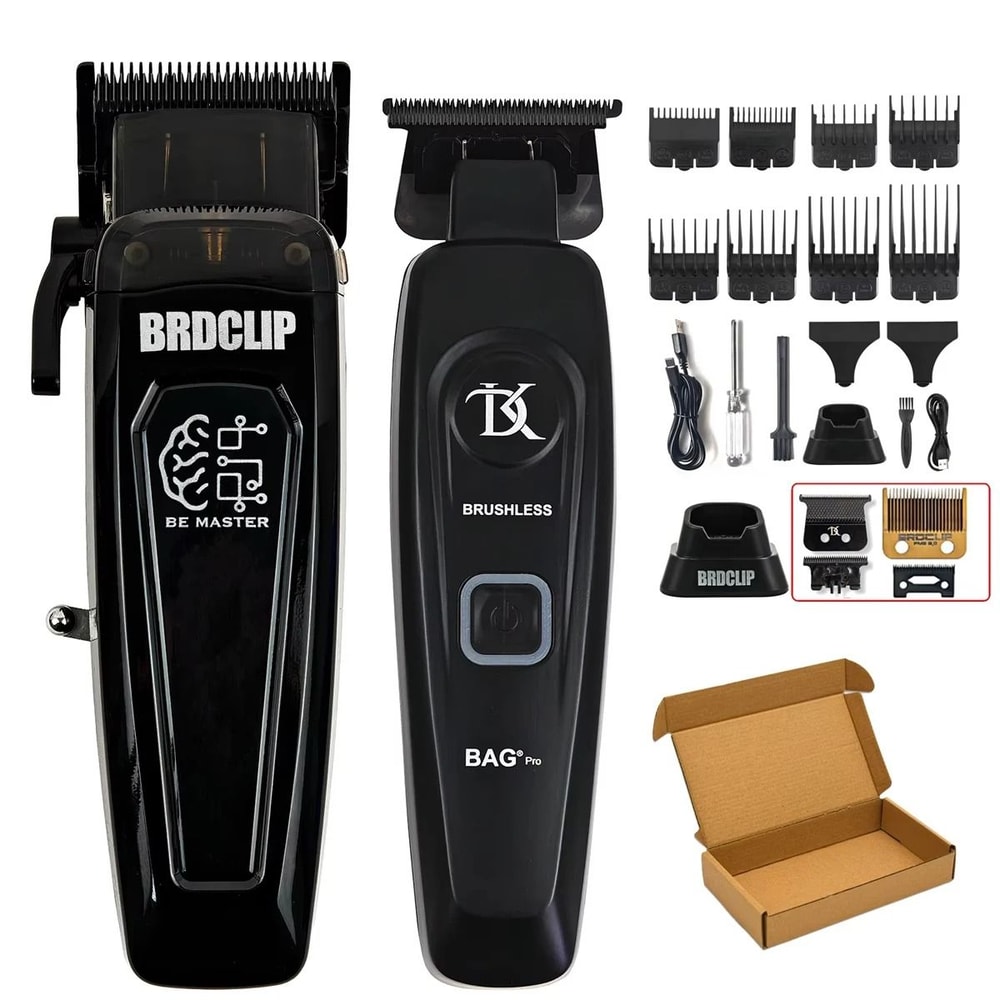 BRDCLIP Professional Hair Clipper Kit With Base Charger And DLC Blade For Men 19