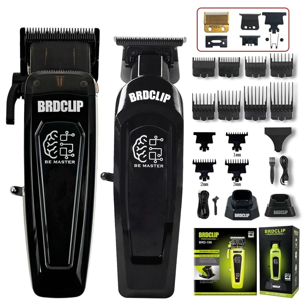 BRDCLIP Professional Hair Clipper Kit With Base Charger And DLC Blade For Men 29
