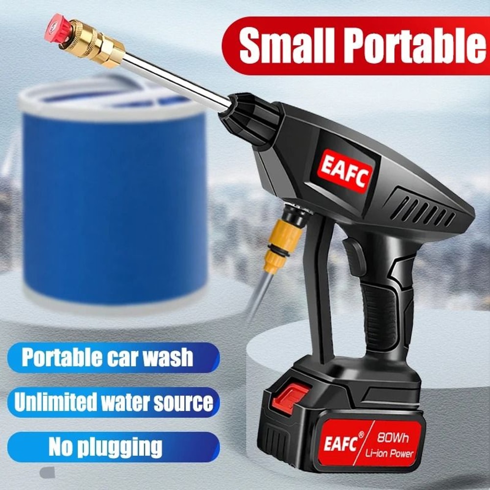 500W Portable High Pressure Car Washer With Rechargeable Electric Water Gun And Foam Machine For 21 1