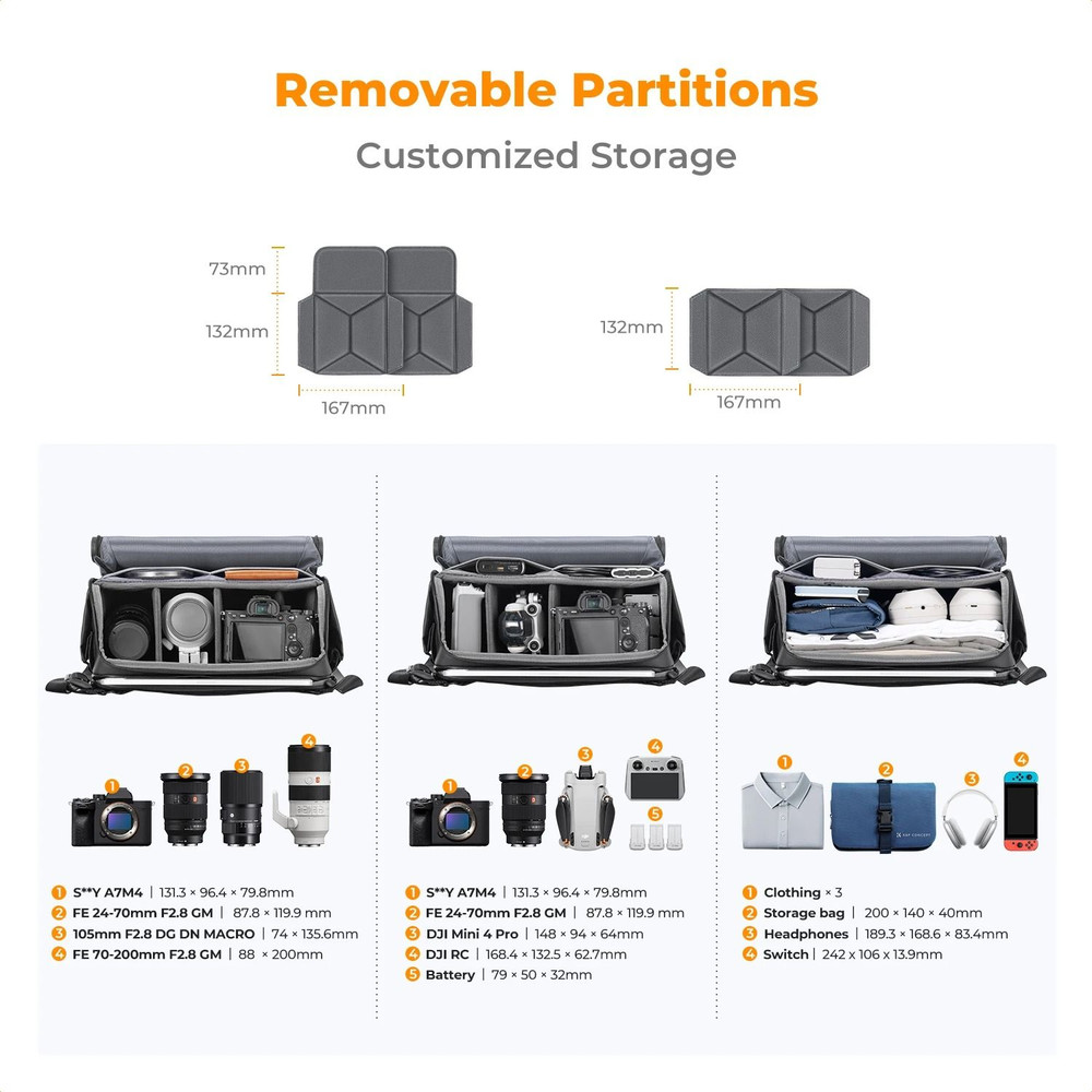 KF Concept 10L Camera Sling Bag With Tripod Holder For DSLR And Mirrorless Cameras 4