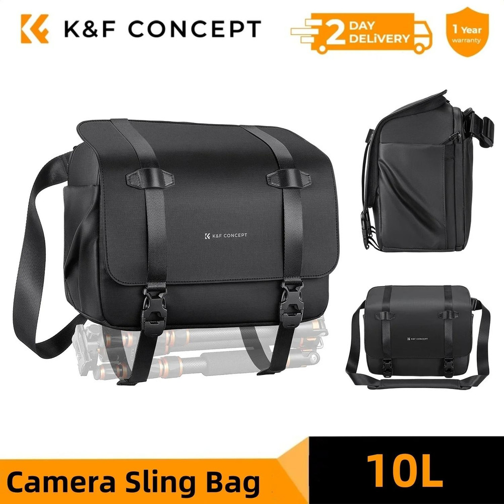 KF Concept 10L Camera Sling Bag With Tripod Holder For DSLR And Mirrorless Cameras 6
