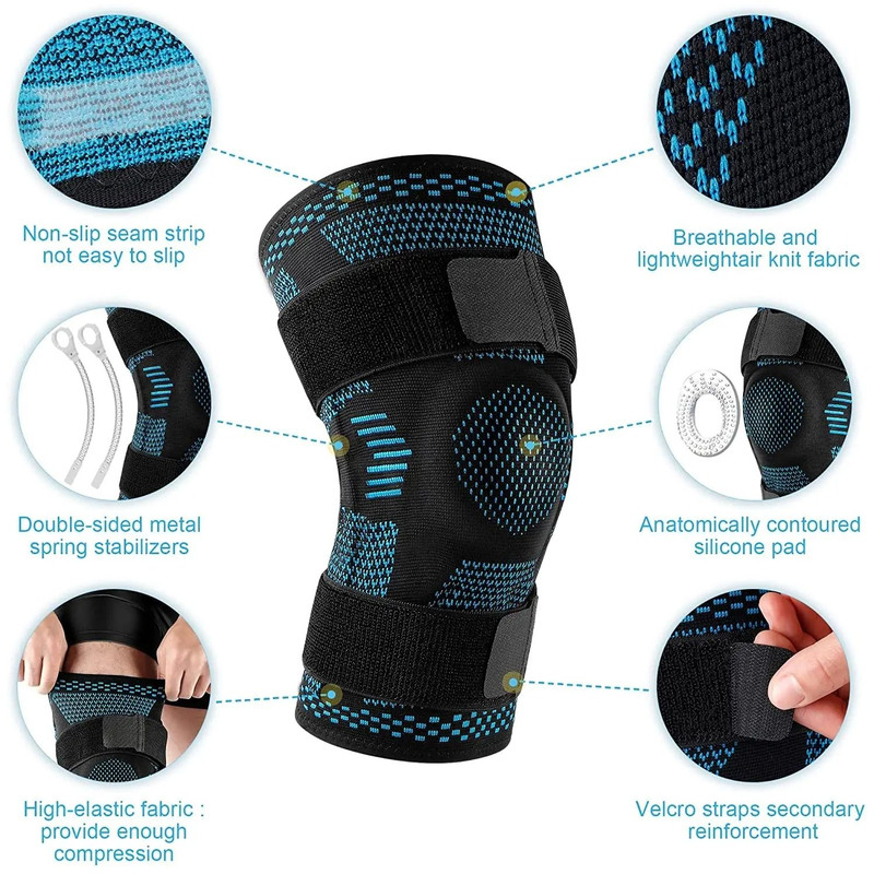Sports Knee Pads With Side Stabilizers And Patella Gel Support For Pain Relief And Injury Recovery 2