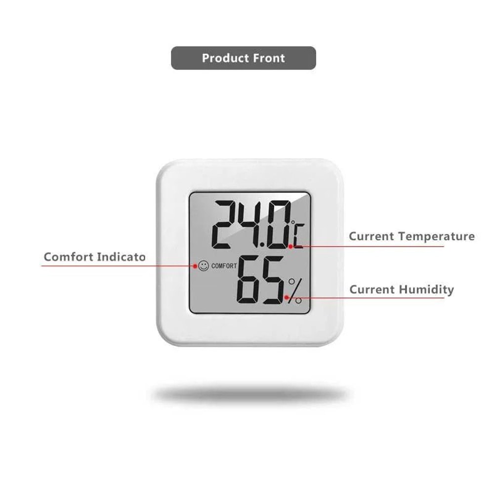Mini Indoor Thermometer With LCD Digital Display And Room Humidity Sensor 3