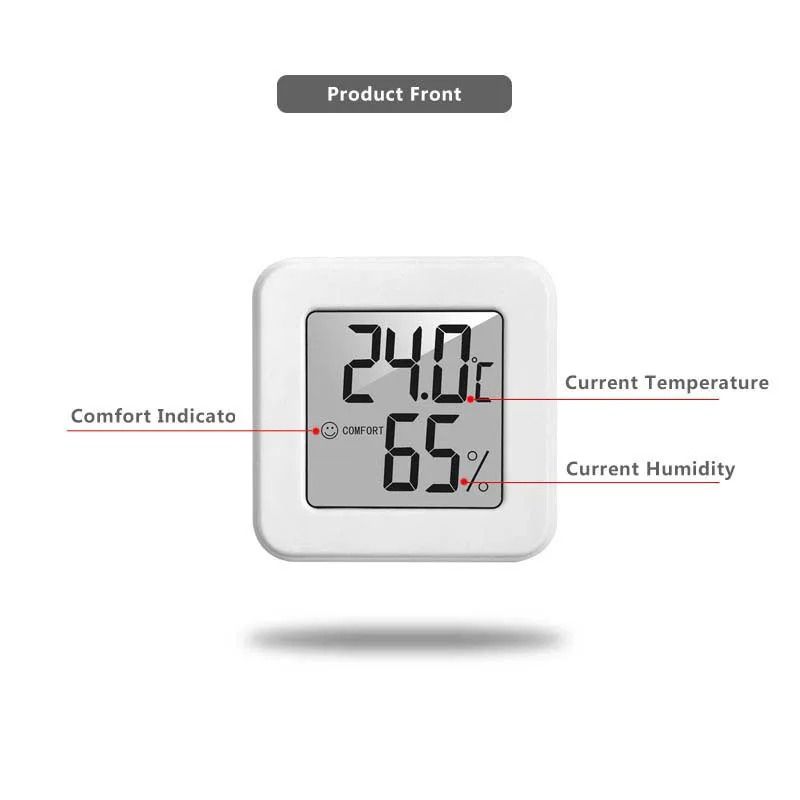 Mini Indoor Thermometer With LCD Digital Display And Room Humidity Sensor 3
