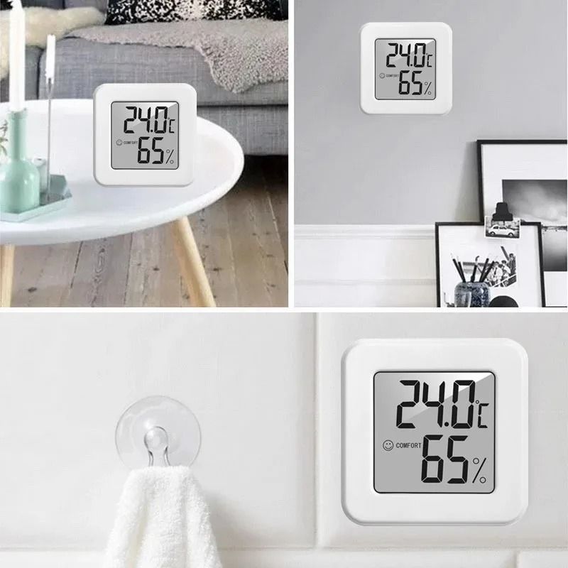 Mini Indoor Thermometer With LCD Digital Display And Room Humidity Sensor 5