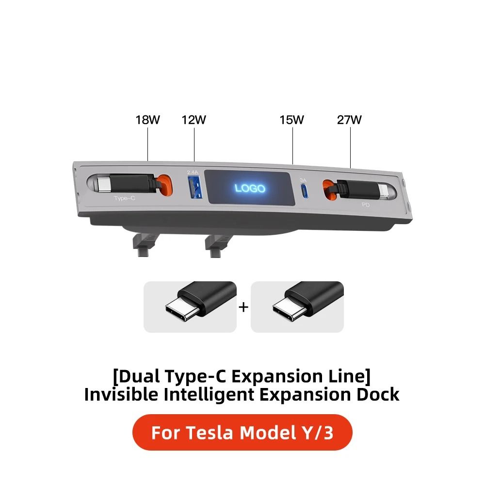 YZ USB Hub Docking Station With Quick Charge For Tesla Model 3 And Model Y 9