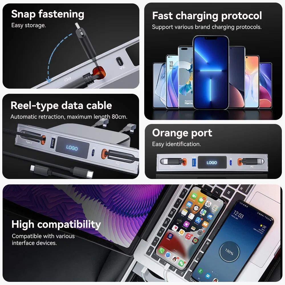 YZ USB Hub Docking Station With Quick Charge For Tesla Model 3 And Model Y 1