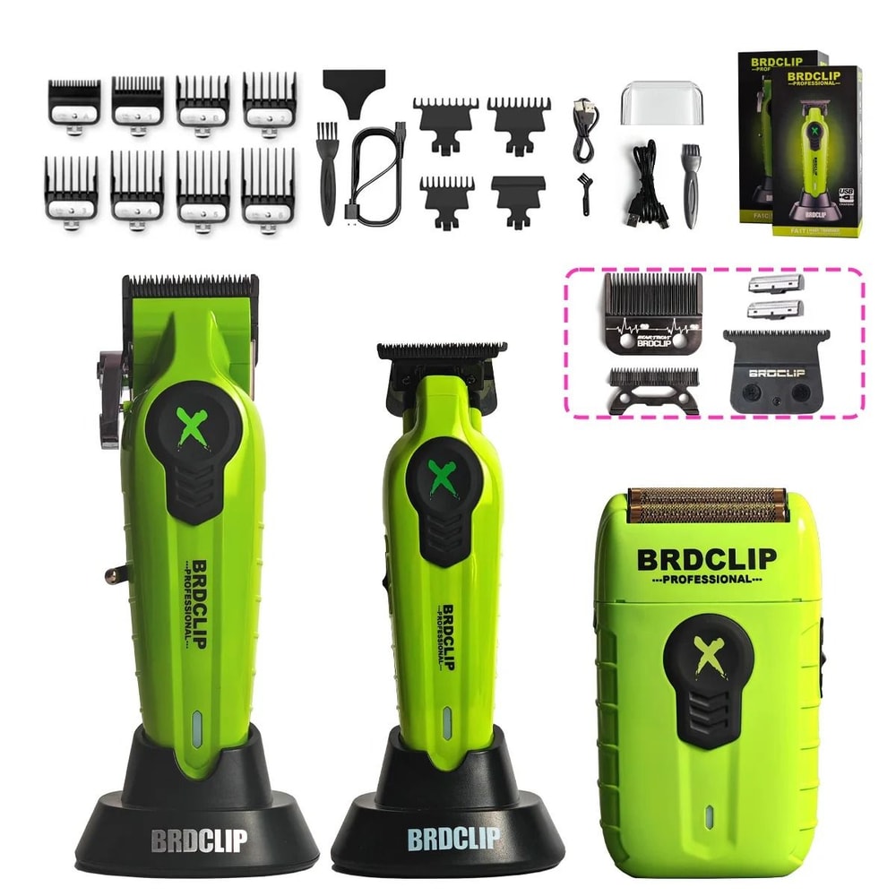 BRDCLIP FA1C FA1T FA1R Professional Hair Clipper And Shaver Set With Charging Base 10