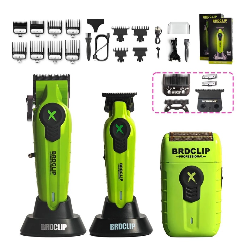 BRDCLIP FA1C FA1T FA1R Professional Hair Clipper And Shaver Set With Charging Base 10
