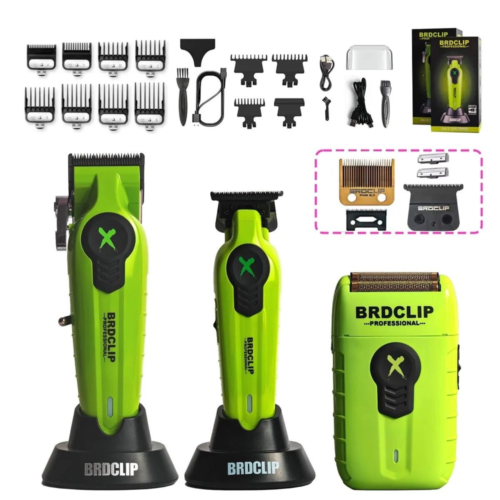 BRDCLIP FA1C FA1T FA1R Professional Hair Clipper And Shaver Set With Charging Base 12