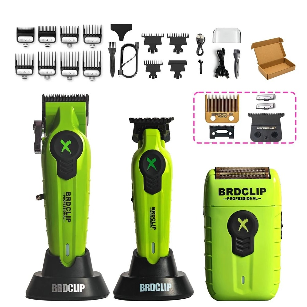 BRDCLIP FA1C FA1T FA1R Professional Hair Clipper And Shaver Set With Charging Base 13