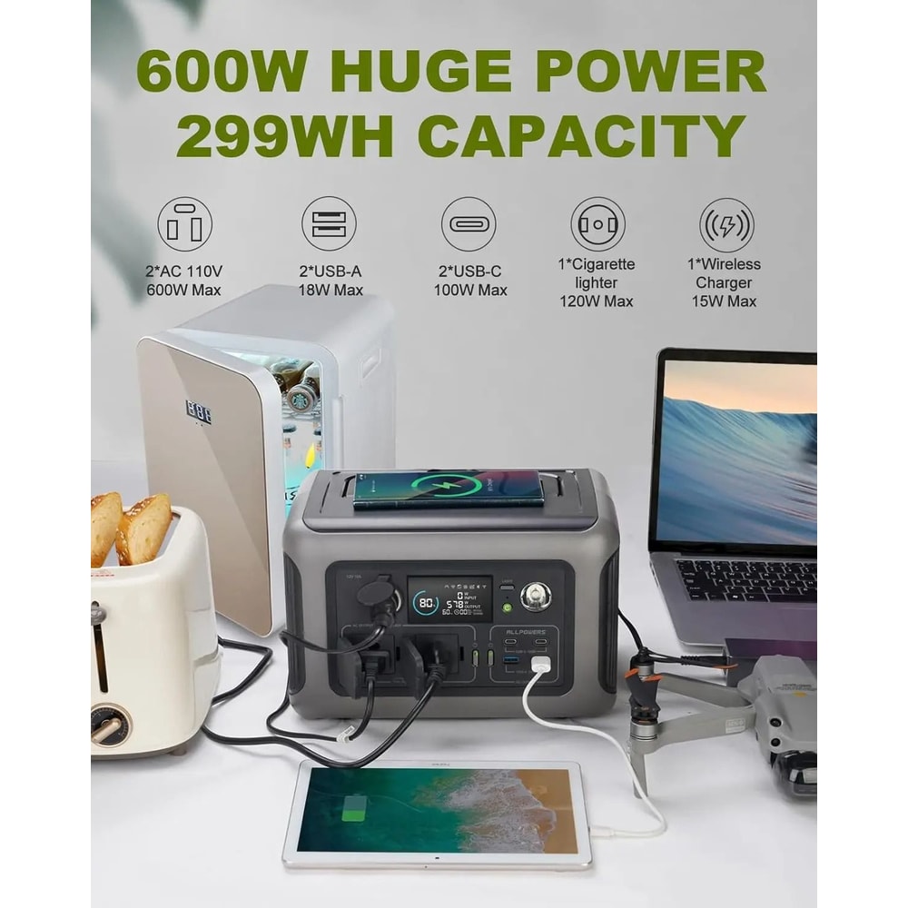 ALLPOWERS R600 299Wh Portable Power Station With 600W Inverter 5