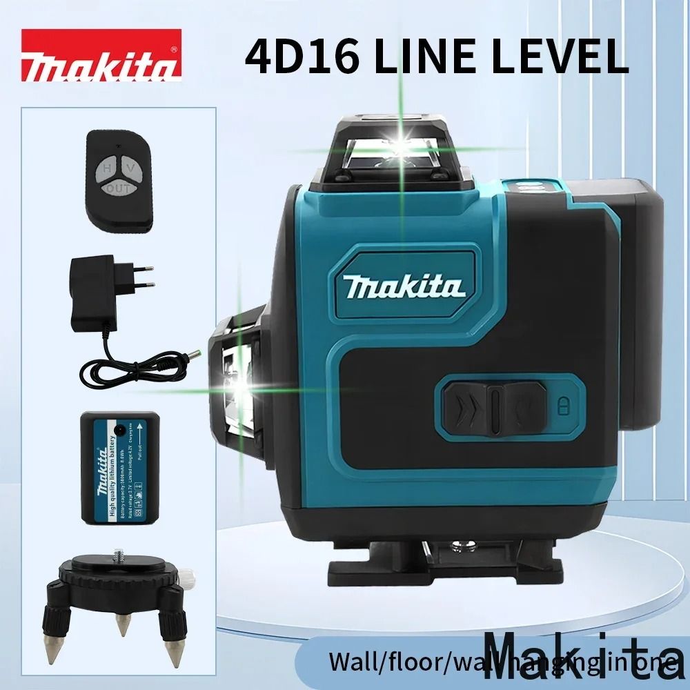 Makita High Precision 16 Line Green Laser Level With Wall Mount 1