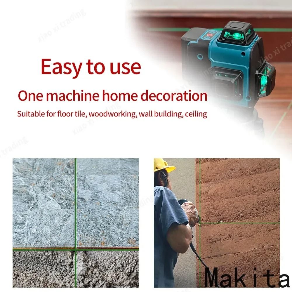 Makita High Precision 16 Line Green Laser Level With Wall Mount 4