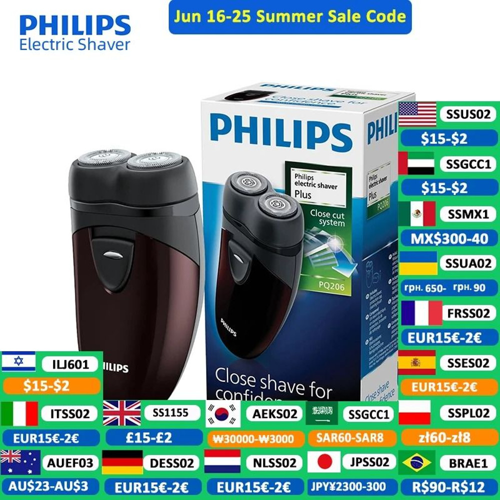 Philips PQ206 Electric Shaver With Floating Double Blades 5