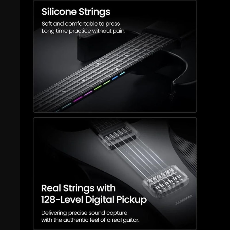 AeroBand Electric Guitar With Silicone Strings And Built In Speaker 2