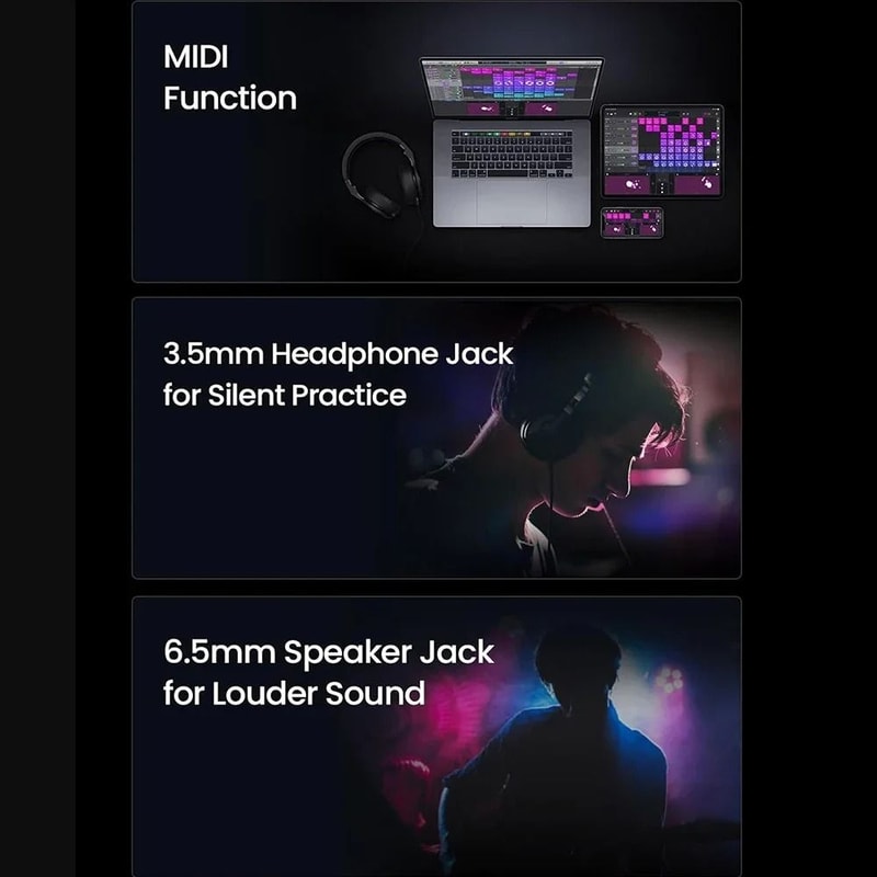 AeroBand Electric Guitar With Silicone Strings And Built In Speaker 4