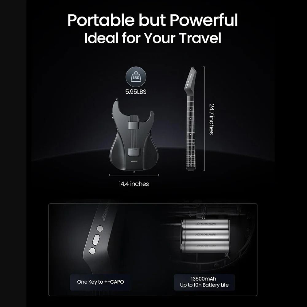 AeroBand Electric Guitar With Silicone Strings And Built In Speaker 5