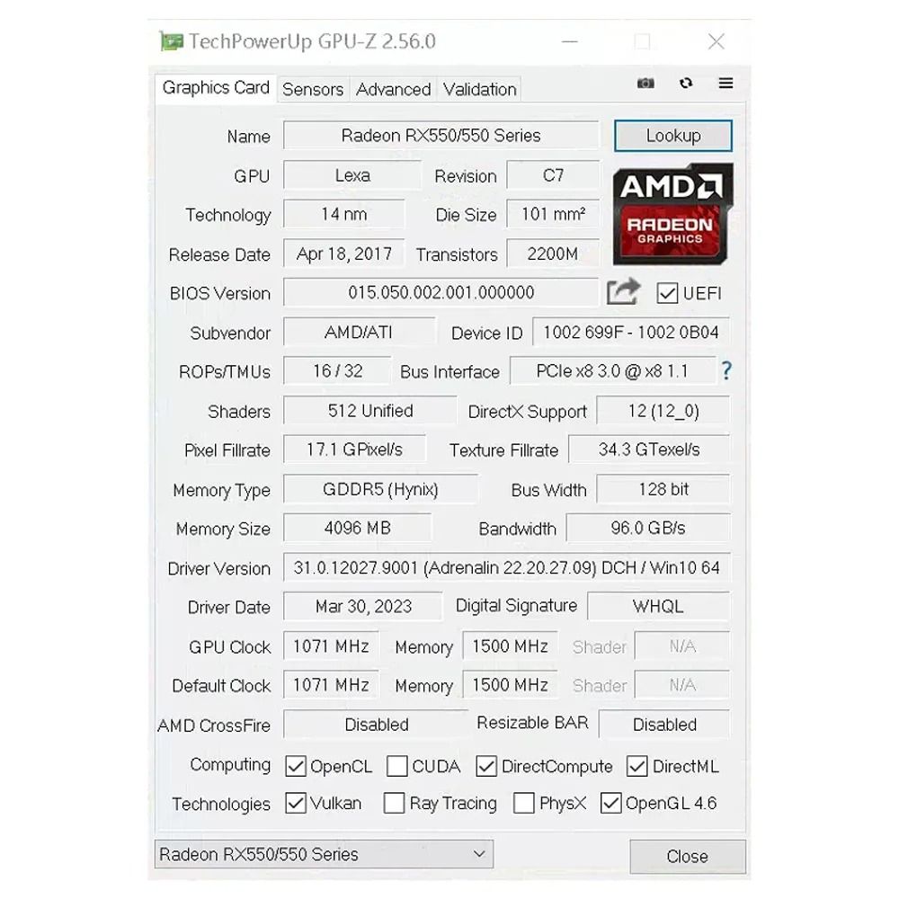 SOYO Radeon RX 550 4GB GDDR5 Graphics Card 5