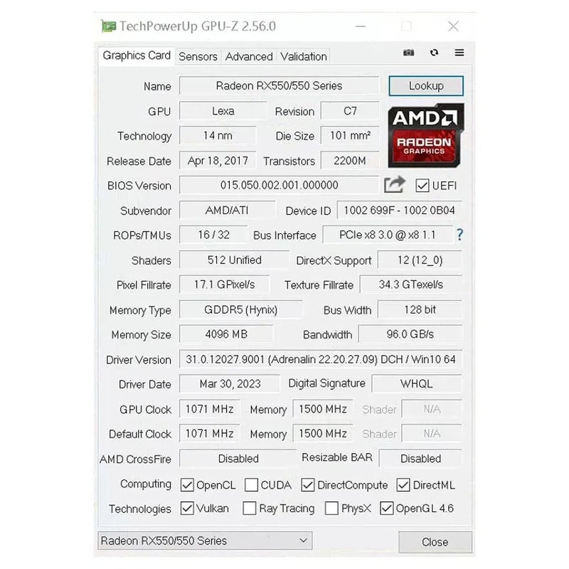 SOYO Radeon RX 550 4GB GDDR5 Graphics Card 5