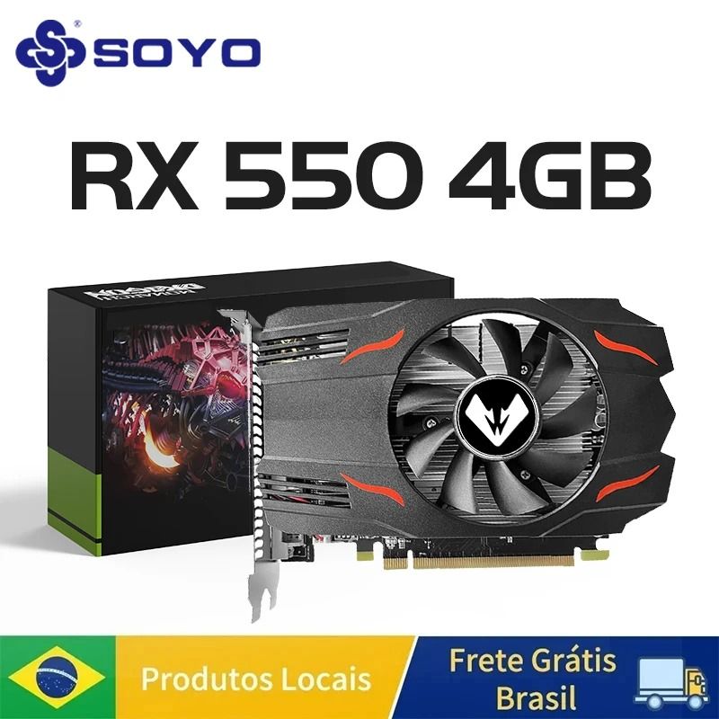 SOYO Radeon RX 550 4GB GDDR5 Graphics Card 6