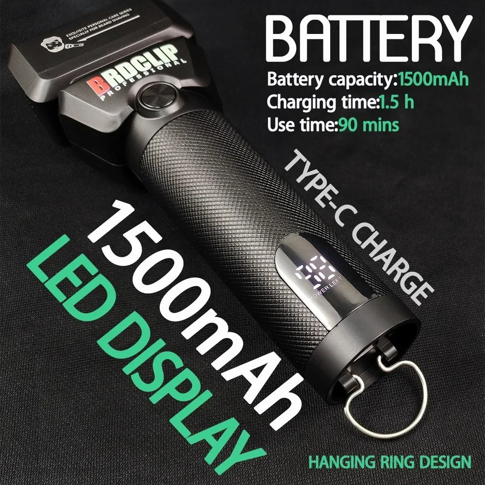 BRDCLIP 363 7000RPM Double Ring Reciprocating Shaver With LED Display 4