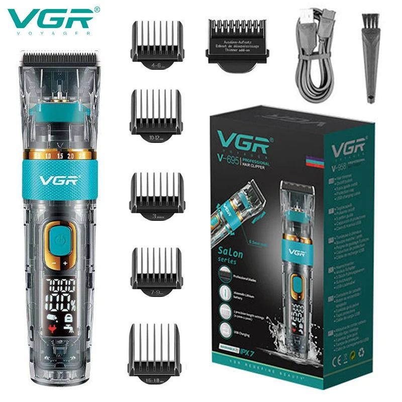 Cordless Professional Hair Trimmer For Men With 3 Adjustable Motor Speeds 7