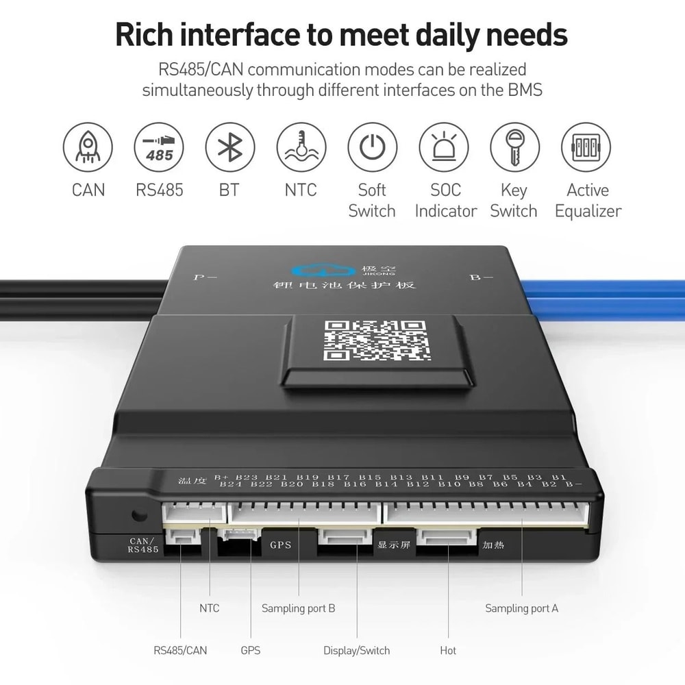 JIKONG JK BD6A Smart Active Balance BMS 8S 24S 100A 3