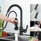 Black Thin Style Bathroom Sink Faucet With Hot And Cold Water Mixer 7