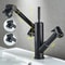 Black Thin Style Bathroom Sink Faucet With Hot And Cold Water Mixer 8