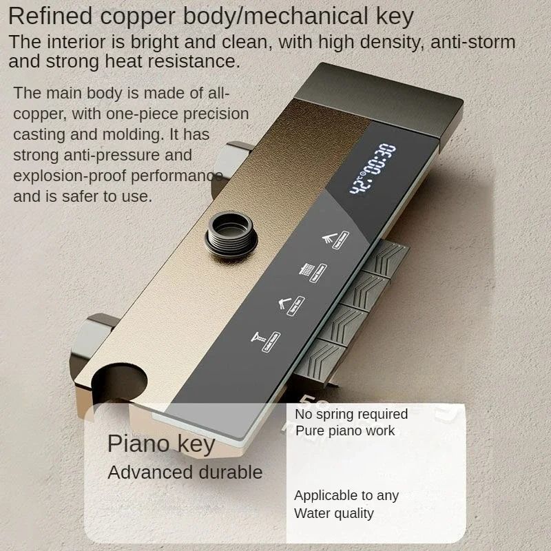 Grey Smart Digital Display Shower System With Four Functions 4