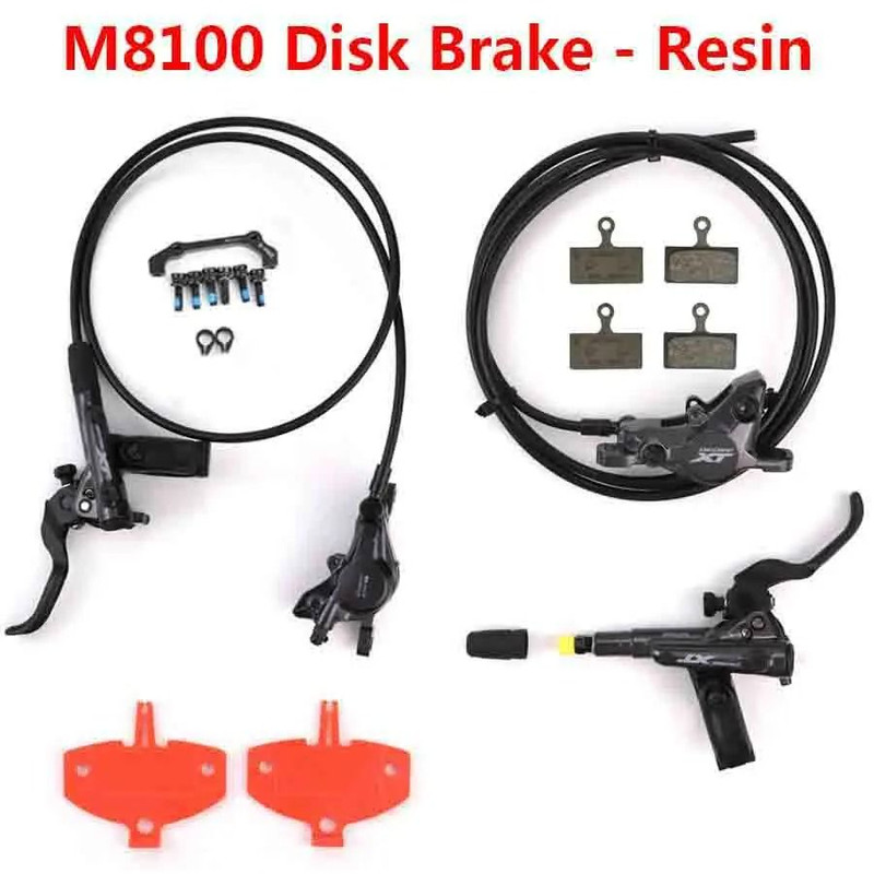 Shimano Deore XT M8100 Hydraulic Disc Brake Set 2 Piston 6