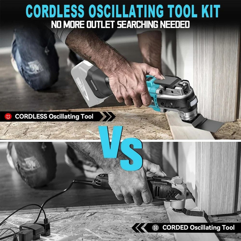 Cordless Oscillating Multi Tool With Six Speed Settings Compatible With 18V Lithium Ion Battery 2