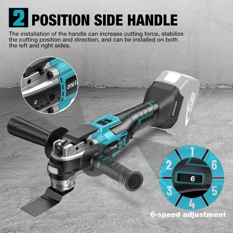 Cordless Oscillating Multi Tool With Six Speed Settings Compatible With 18V Lithium Ion Battery 3